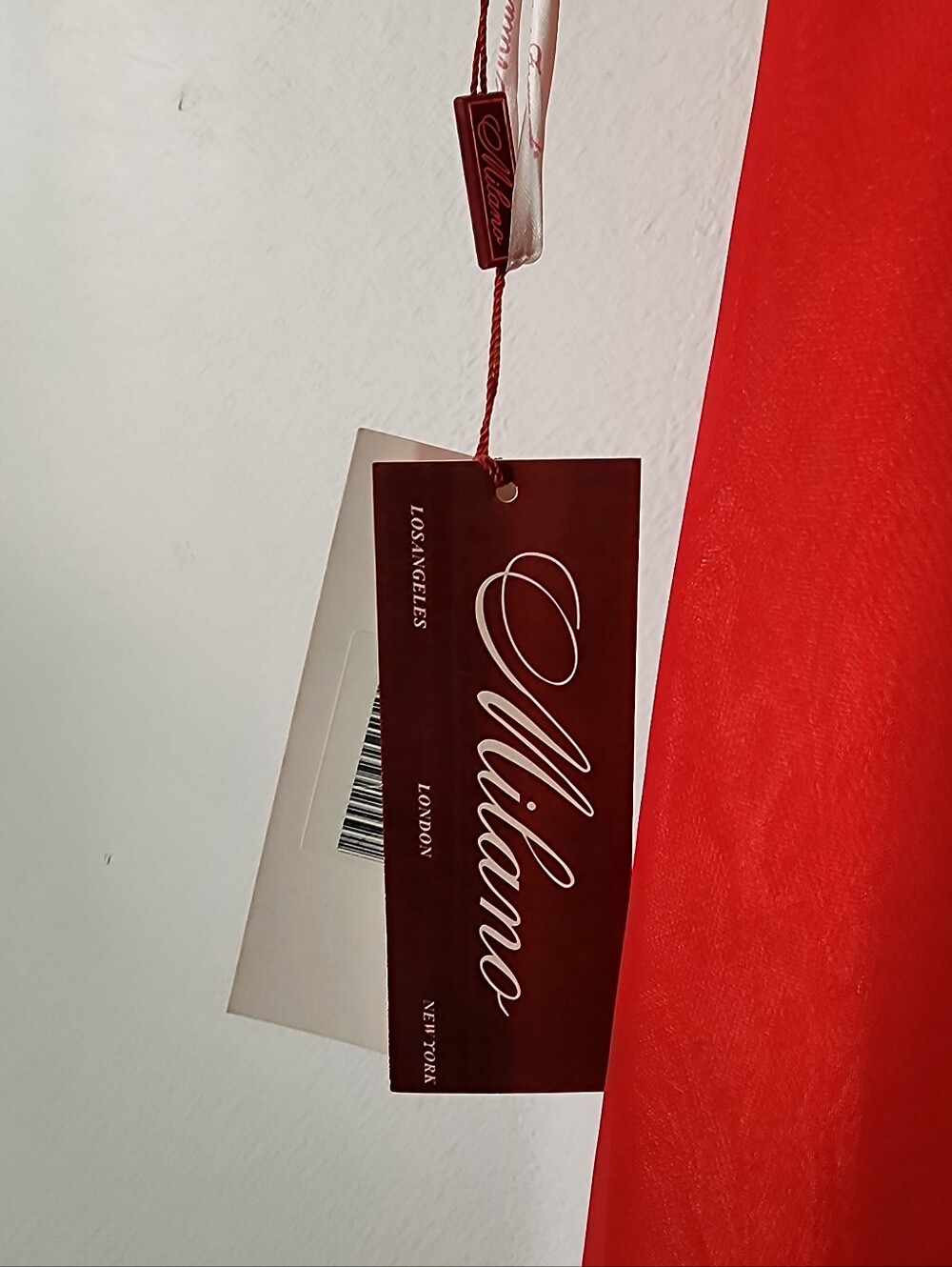 Milano Dress Spaghetti-Strap Rose Detail Full Length Formal Evening Red Size XL - Picture 14 of 17